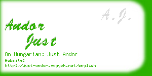 andor just business card